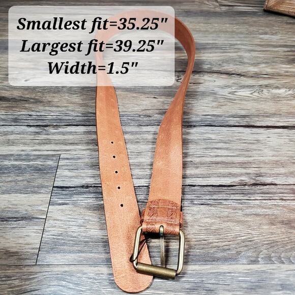 Sangiorgio Italy Tooled Leather Studded Belt Tan Gold Hardware NWT Western Boho - Picture 6 of 6